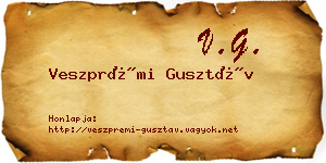 Veszprémi Gusztáv névjegykártya