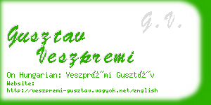 gusztav veszpremi business card